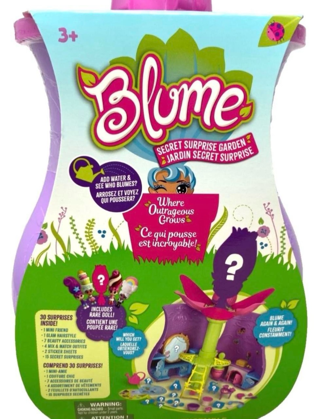 Blume Secret Surprise Garden Doll PlaySet Purple 2019 Spring Includes Rare Doll